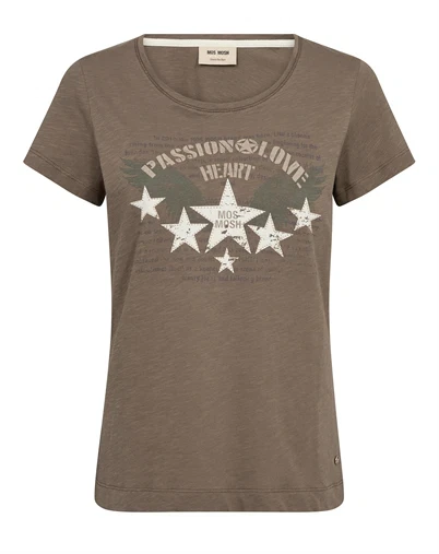 Mos Mosh - MMZibba T-shirt - Chocolate Chip